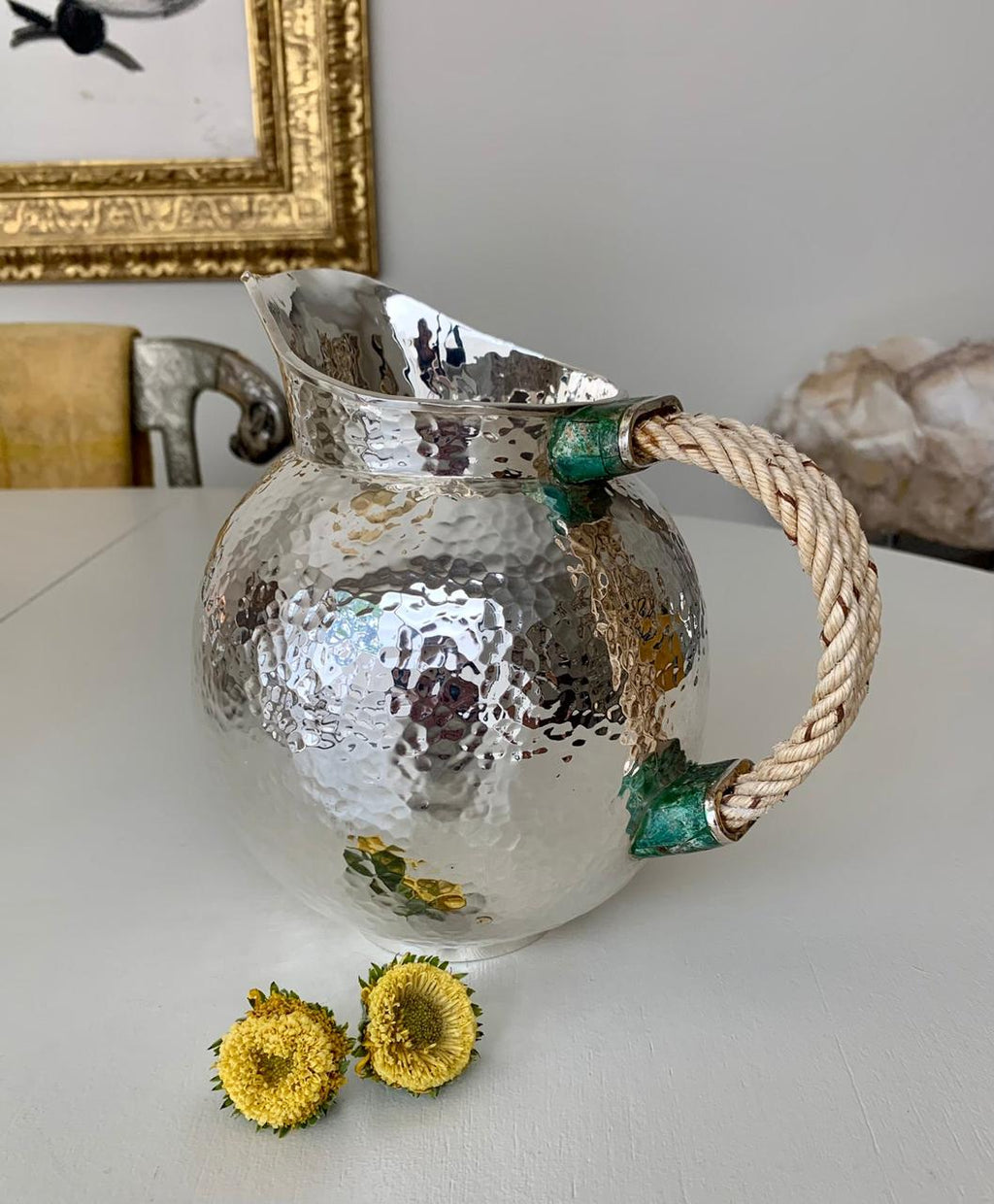 AGAVE ROPE HANDLE PITCHER.