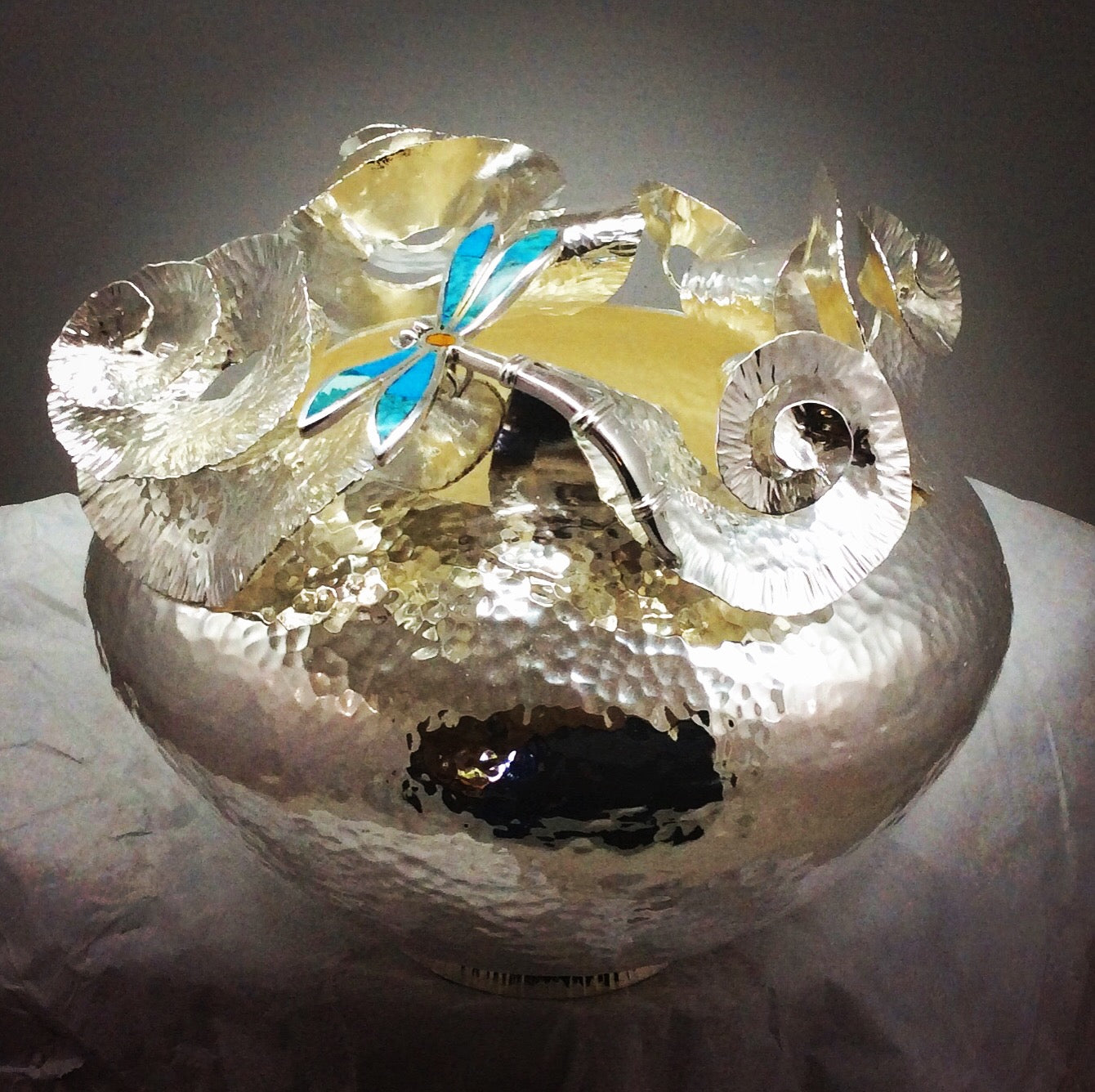 TURQUOISE WINGED DRAGONFLY BOWL