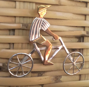 BICICLE RIDER PIN