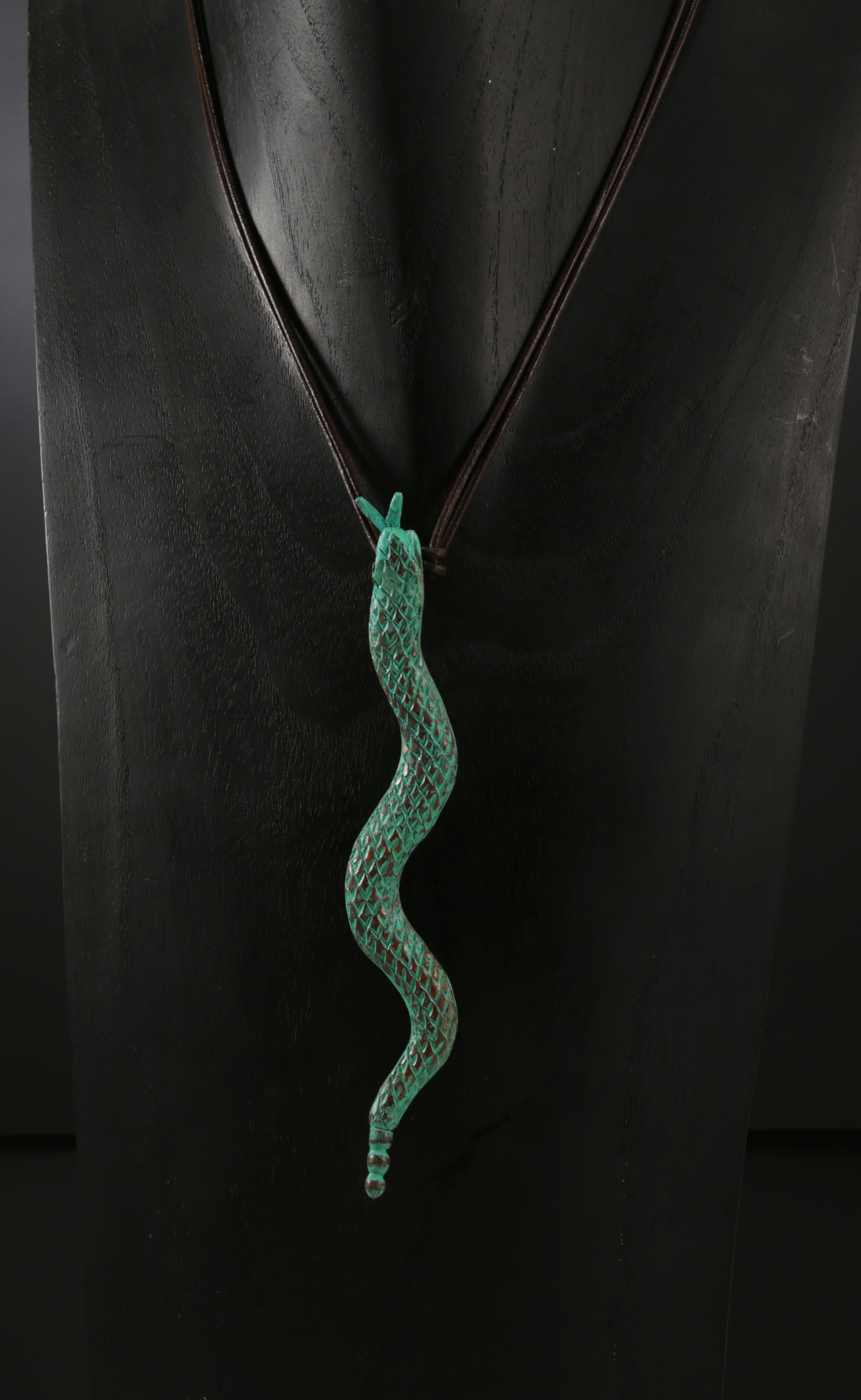 Verdigris Garden Snake Necklace